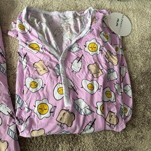 Women's Little Sleepies pink breakfast buddies pajamas